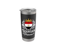 Egyptian Princess Egypt Flag Proud Egyptian Girl Vaso térmico de acero inoxidable de doble pared
