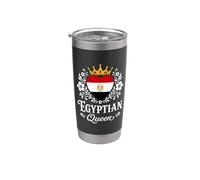 Egyptian Queen Egypt Flag Proud Egyptian Woman Vaso térmico de acero inoxidable de doble pared