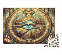 Egyptian Symbols Adult Jigsaws 1000Pc Recyclable Material Eye of Horus Jigsaw Puzzles Accesorio para Hora de Juego Familiar Family and Friends Birthdays 70x50cm/1000pcs