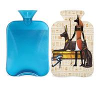 Egypy Egyption Jeroglyphics - Botella de agua caliente con tapa, botella de gran capacidad de 2 L, bolsa de agua para noches acogedoras, alivio del dolor, espalda, cuello y hombros