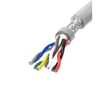 EGZASDI Cable Ethernet, Cable de control señal par trenzado blindado 1 metro, 12-40 núcleos, 0,15-0,5 mm²(16-core x 0.2mm²)