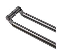 EGZASDI Manillas para puertas correderas tipo granero, Juego de manijas for puerta granero doble cara acero inoxidable, paquete 2 tamaños múltiples multicolores(Black,80cm/31.5in)