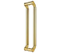 EGZASDI Manillas para puertas correderas tipo granero, Juego de manijas for puerta granero doble cara acero inoxidable, paquete 2 tamaños múltiples multicolores(Gold,80cm/31.5in)