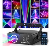 Ehaho Luces Discoteca L2400 | 3D RGB Animación Luz Discoteca para Casa,Luces DJ con Mando a Distancia | Musik Sonido Activado | Iluminación de Escenario con DMX512 para Fiestas, Bar, Club, Rave