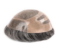 Ehairc Sistema de cabello para hombres Bond Mono Lace PU Front y Npu Back Mens Toupee Durable Toupee para hombres 100% pelo humano peluca masculina prótesis de pelo masculino 130% densidad media