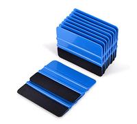 EHDIS 10 Piezas Espátula Vinilo con Fieltro para Rotulación, Abrigo del Vinilo Herramienta, Espatula para Vinilo, Espatula para Vinilo Carbono, para Colocar Vinilo, Azul