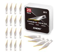 EHDIS 20 pcs Cuchillas de Repuesto Premium de Titanio, Cuchillas para Cúter de Precisión, Nr. 11, para Arte Cortar Papel Cartón y Tallar Bricolaje Trabajos Artesanales
