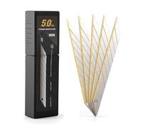 EHDIS 50PCS Cuchillas Cutter de Repuesto Premium de Titanio 9MM, Cuchillas a Presión para Cuchillos de Corte, para Trabajos Artesanales Profesionales y Aficionados
