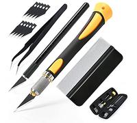 EHDIS Cutter Manualidades Set, Contiene 2 Cuter Profesional, 10 Cuchillas, Caja de Almacenaje, Pinzas, Espátula, Para Arte, Pasatiempos, álbumes de Recortes y Esculturas