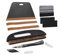 EHDIS Kit de Herramientas para Papel Pintado - 7 piezas - con Espátula de Papel Tapiz, Espátula con Fieltro, Cúter con 5 cuchillas, Cepillos, para Todo Tipo de Papel Pintado, Película para Ventanas