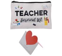 EHDWXVZM 1 Bolsa de Lona, 1 Tarjeta pequeña, Bolsa de Almacenamiento de artículos para Profesores, Bolsa de Maquillaje para Profesores, Bolsa de Regalo para Profesores