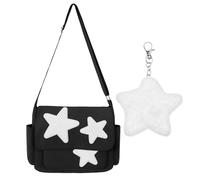 EHDWXVZM 1 Bolsa De Lona Con Estrella De Cinco Puntas, 1 Colgante De Estrella, Diseño Lindo Y Moderno, Bolsa De Almacenamiento De Gran Capacidad, Adecuada Para Estudiantes Y Mujeres Jóvenes.