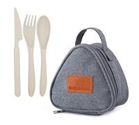 EHDWXVZM 1 bolsa pequeña de bolas de arroz, 1 juego de cubiertos, bolsa triangular pequeña para refrigerios, contenedor para sándwiches, bolsa triangular portátil