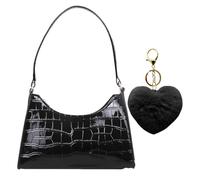 EHDWXVZM 1 Bolso De Hombro Negro Y 1 Cole, Bolso De Hombro Para Mujeres, Bolso Clásico De Moda, Bolso Retro.