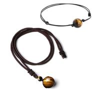 EHDWXVZM: 1 Collar De Piedra De Ojo De Tigre, 1 Pulsera De Piedra De Ojo De Tigre, Joyería Unisex, Moderno, Amarillo, 55 Cm