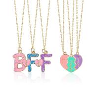 EHDWXVZM 1 Conjunto De Collares De Letras Y 1 Conjunto De Collares En Forma De Corazón, Joyas Creativas De Empalme, Collares De Amistad, Lindos Collares De Personalidad.