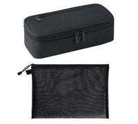 EHDWXVZM 1 Estuche para lápices Negro, 1 Bolsa para Archivos de Malla, Estuche para lápices con Cremallera de Lona, Estuche para lápices de Gran Capacidad, Estuche para lápices portátil