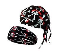 EHDWXVZM 1 pañuelo para mujer, 1 diadema, pañuelo pirata, gorro para niño, gorro deportivo de algodón, gorro con capucha para mujer