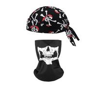 EHDWXVZM 1 pieza de funda transpirable pirata, 1 pieza de pañuelo de calavera, pañuelo pirata, bufanda pirata para hombres, tela pirata para niños, sombreros piratas para mujeres