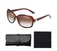 EHDWXVZM 1 Pieza De Gafas De Sol Elees, Con Estuche De Lentes De 1 Pieza Y 1 Pieza De Tela De Toallita, Gafas De Sol Retro Para Mujeres, Accesorios Para Mujeres.