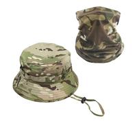 EHDWXVZM 1 Sombrero Tipo cúpula para Hombre, 1 máscara de Camuflaje, Sombrero de Camuflaje para Hombre, Sombrero para el Sol de Entrenamiento en la Jungla, Sombrero para el Sol para Hombre