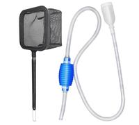 EHDWXVZM 1 tubería de agua, 1 pieza de red de pesca, cambiador de agua, arena, bomba de sifón de vacío para limpiar el acuario.