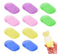 EHDWXVZM 10 Cajas con Maduración, Discos De Jabón Portátiles, Productos De Lavado De Manos, Adecuados para Viajes, Acampar, Senderismo.