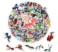 EHDWXVZM 100 Hojas de Pegatinas con Patrón de Dragón para Álbumes de Recortes, Portátiles, Guitarras y Decoración