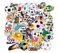 EHDWXVZM 100 Pegatinas de Elementos de Fútbol, Graffiti de Dibujos Animados, Fiestas, Decorativas e Impermeables para Vasos de Agua