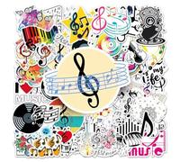 EHDWXVZM 100 Pegatinas De Símbolos Musicales, Personalizadas, De Graffiti Creativas, Impermeables, para Álbumes De Recortes