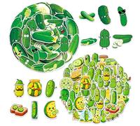 EHDWXVZM 101 Pegatina Doodle Series De Pepino, Pegatina De Colección De Dibujos Animados Lindo, Impermeable Autoadhesivo, Entretenida Decoración De Bechera De Agua De Guitarra De Bricolaje.