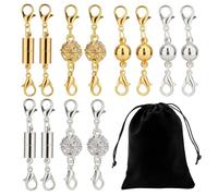 EHDWXVZM 12 Hebillas Magnéticas para Joyería, 1 Bolsa De Almacenamiento, Diseño Magnético Fuerte, Proporciona Un Agarre Firme, Adecuado para Conectar Collares Y Pulseras.