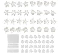 EHDWXVZM 16 Pares De Pendientes De Resina Y 1 Caja De Almacenamiento De Plástico, Pendientes Transparentes, Pendientes Invisibles para Mujer, Caja De Almacenamiento Transparente para Pendientes