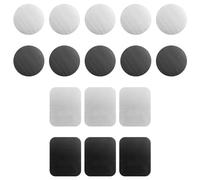 EHDWXVZM 16 Piezas de Placas metálicas para teléfonos móviles, láminas metálicas Redondas de Hierro, láminas cuadradas de Hierro, Accesorios para teléfonos móviles