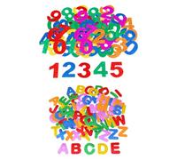 EHDWXVZM 162 Piezas de Espuma Alfanumérica, Pegatinas Autoadhesivas del Alfabeto y Números, Colores Brillantes, Decoración y Manualidades para Niños