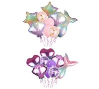 EHDWXVZM 18 Piezas Sirena -Ballon -Set, Decoración De Cumpleaños De Bodas, Decoración De La Fiesta De Cumpleaños, Globo De Sirena, Globo De Cumpleaños para Niños para Niños, Cumpleaños De Sirena.