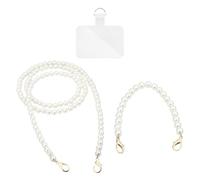 EHDWXVZM 2 Cadenas para teléfonos móviles, 1 Espaciador Transparente, Cadena para teléfonos móviles con Perlas, Correa de Cadena para teléfonos móviles, Accesorios para teléfonos móviles