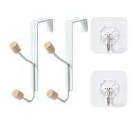 EHDWXVZM 2 Ganchos Para Puerta, 2 Ganchos Transparentes, Ganchos Para Puerta De Dormitorio, Percheros Para Puerta, Ganchos Para Colgar Ropa