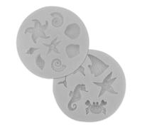 EHDWXVZM 2 Moldes Oceánicos, Decoración De Pasteles Submarinos, Molde De Silicona Para Chocolate, Molde De Silicona De Arcilla, Molde Para Galletas De Caracola De Estrella De Mar De Playa