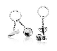 EHDWXVZM 2 piezas de llaveros de fútbol, colgantes de fútbol, llaveros de fanáticos, llaveros de zapatos de fútbol, amuletos de fútbol personalizados, regalos de fútbol para niños