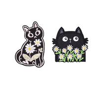 EHDWXVZM 2 Piezas De Manchas De Hierro De Gato, Estilo De Animales Dulces, Manchas De Ropa Creativa, Entretenidas Manchas De Tela Bordadas, Manchas De Costura De Bricolaje.