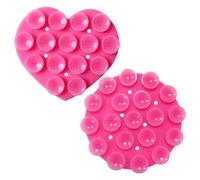 EHDWXVZM 2 Piezas de Ventosas para Móviles, Ventosas Adhesivas de Silicona para Móviles, Soportes para Fundas de Móviles, Ventosas para Móviles en Forma de Corazón, Ventosas Redondas para Móviles