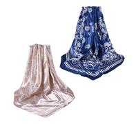 EHDWXVZM 2 Uds Bufandas de Seda Para Mujer, Hijab de Satén