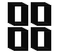 EHDWXVZM 20 Piezas De Cartón Negro para Marcos De Fotos, Cartón De Revestimiento para Marcos De Fotos, Cartón para Decoración De Marcos De Fotos, Almohadillas De Montaje para Fotos