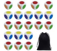 EHDWXVZM 20 Piezas De Discriminación De Color Y 1 Pieza De Bolsa De Almacenamiento, Cubos De Colores, Cubos Coloridos, Cubos De Juego, Juego De Niños.