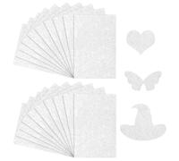 EHDWXVZM 20 Piezas De Tela De Fieltro Blanco, Materiales A Mano, Hechos A Mano por Niños, Pueden Hacer Decoraciones, Juguetes, Máscaras, Etc.