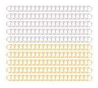 EHDWXVZM 200 PCS anillos de salto de acero inoxidable, anillos abiertos dobles, interfaces clave, anillos redondos de hierro, accesorios de llavero DIY, anillos de sujeción de llaves