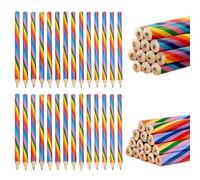 EHDWXVZM 28 Lápices de Arco Iris, Lápices de Arco Iris de Polo Triangular, Lápices de Arco Iris de Polo Hexagonal, Lápices de Dibujo para Niños, Juego de Lápices Escolares