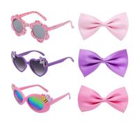 EHDWXVZM 3 Piezas De Gafas De Sol Y 3 Piezas Que Vuelan La Corbata, Las Gafas De Sol De Los Niños, Las Chicas, Las Celebraciones De Carnaval, Los Atuendos, Las Gafas De Sol De Fiesta.