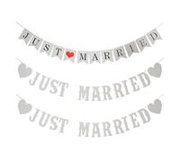 EHDWXVZM 3 Piezas De Pancartas De Recién Casados, Pancartas De Decoración De Bodas, Decoraciones De Bodas Al Aire Libre, Pancartas De Decoración De Bodas, Pancarta De Amor De Recién Casados